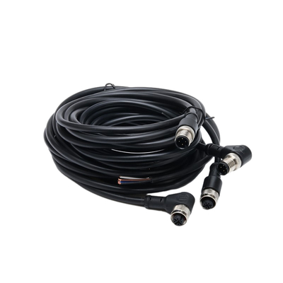 Proste, wodoodporne kable pigtailowe z pojedynczym zakończeniem i płaszczem PVC 1M BK 4C × AWG22