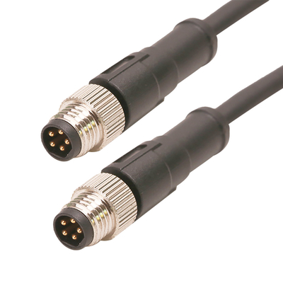 IP67 Wodoodporny kabel Kabel łączący M8 5-pinowy żeński listwa osłonowa Kable z płaszczem z PVC Skuter elektryczny