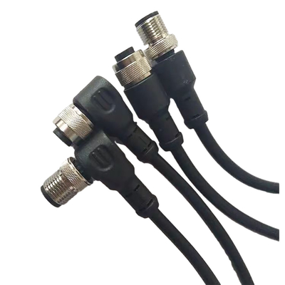 Metalowa śruba Kabel Phoenix M12 o długości 100 cm męski na żeński czarny z osłoną z PVC