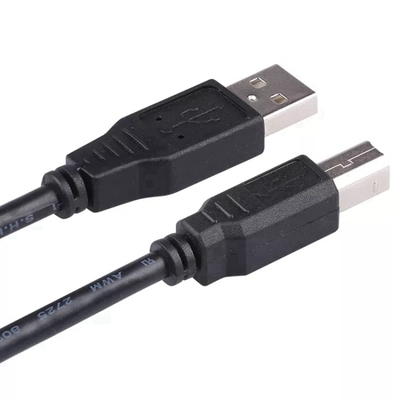 Czarny szybki kabel USB, męski na żeński przewód USB 2.0 do drukarki