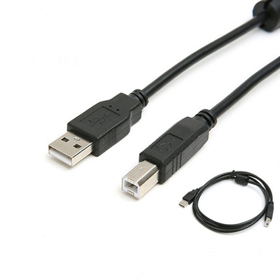 Czarny szybki kabel USB, męski na żeński przewód USB 2.0 do drukarki