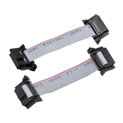 Zespoły kabli IDC w kolorze szarym 10P, płaski kabel płaski o rozstawie 2,54 mm