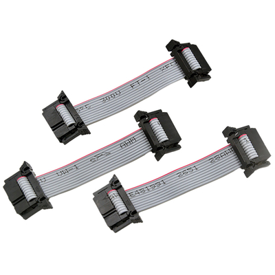 Zespoły kabli IDC w kolorze szarym 10P, płaski kabel płaski o rozstawie 2,54 mm