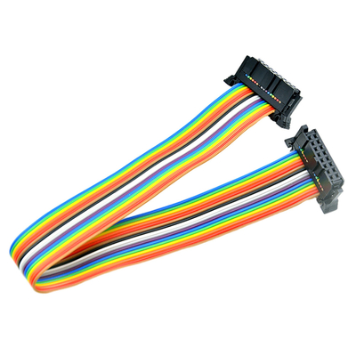 Dostosowany 16-pinowy płaski kabel taśmowy IDC ze złączami AWG28 # 2,54 mm