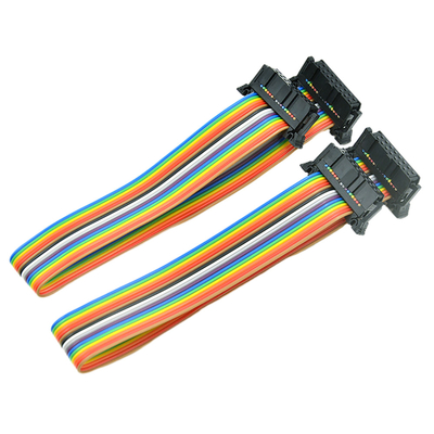 Dostosowany 16-pinowy płaski kabel taśmowy IDC ze złączami AWG28 # 2,54 mm