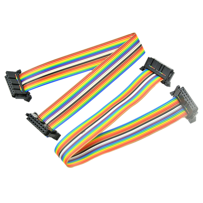 Dostosowany 16-pinowy płaski kabel taśmowy IDC ze złączami AWG28 # 2,54 mm