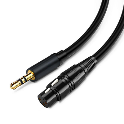 Dostosowany kabel spiralny 3,5 mm Jack 7-pinowy XLR męski na żeński 3-pinowy XLR do audio wideo