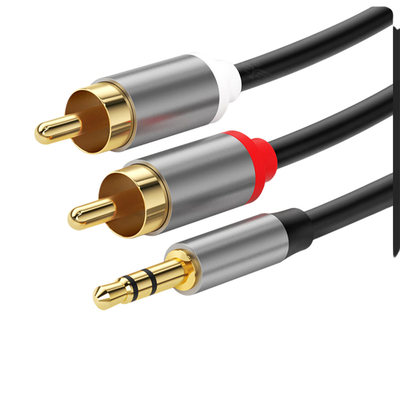 Kolorowe kable audio wideo, kable stereo Jack 2 Rca 3,5 mm Cyfrowy na męski do samochodu