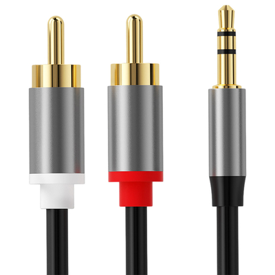 Kolorowe kable audio wideo, kable stereo Jack 2 Rca 3,5 mm Cyfrowy na męski do samochodu