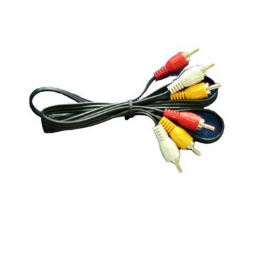1 metr kable audio wideo czerwony żółty biały kolor DC 3,5 mm do magnetowidu telewizyjnego