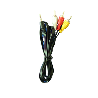 1 metr kable audio wideo czerwony żółty biały kolor DC 3,5 mm do magnetowidu telewizyjnego
