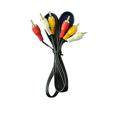 1 metr kable audio wideo czerwony żółty biały kolor DC 3,5 mm do magnetowidu telewizyjnego