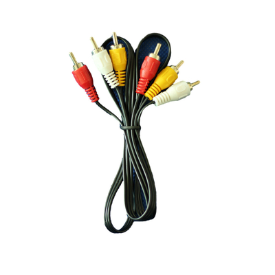 1 metr kable audio wideo czerwony żółty biały kolor DC 3,5 mm do magnetowidu telewizyjnego