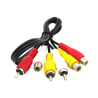 Męski na żeński kabel audio wideo, 3 kabel Rca AV do projektora z głośnikiem