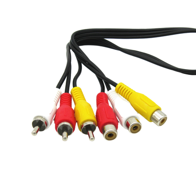 Męski na żeński kabel audio wideo, 3 kabel Rca AV do projektora z głośnikiem