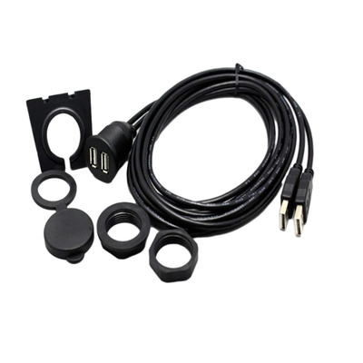 Wodoodporny kabel USB 2.0 z podwójnym portem USB 1 metr do motocykla samochodowego