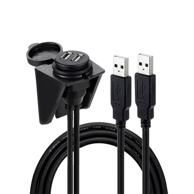 Wodoodporny kabel USB 2.0 z podwójnym portem USB 1 metr do motocykla samochodowego
