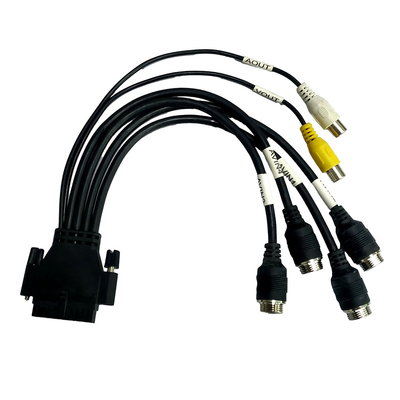 Dostosowane zespoły kabli M12 do RCA Overmolding Śruba blokująca kolor czarny