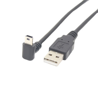 USB 2.0 Męski kabel USB do ładowania danych Mini ze złączem kątowym