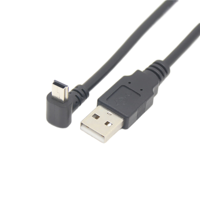 USB 2.0 Męski kabel USB do ładowania danych Mini ze złączem kątowym