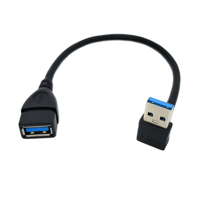 Kabel USB do ładowania danych pod kątem 90 stopni z adapterem USB 3.0 męski na żeński