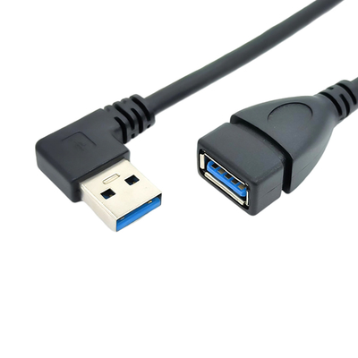 Kabel USB do ładowania danych pod kątem 90 stopni z adapterem USB 3.0 męski na żeński
