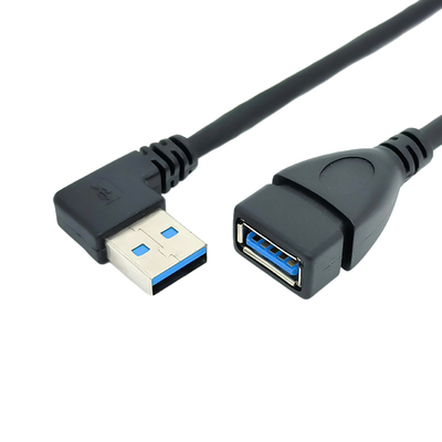 Kabel USB do ładowania danych pod kątem 90 stopni z adapterem USB 3.0 męski na żeński