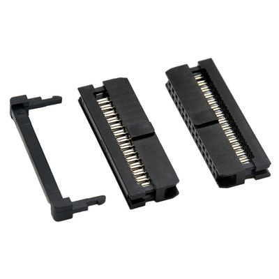 IDC żeńskie 14-stykowe złącze kablowe Czarny kolor 1,27 mm 2,0 mm