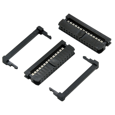 IDC żeńskie 14-stykowe złącze kablowe Czarny kolor 1,27 mm 2,0 mm