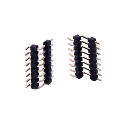Proste złącze kątowe SMT Pin Header Typ pojedynczego podwójnego rzędu