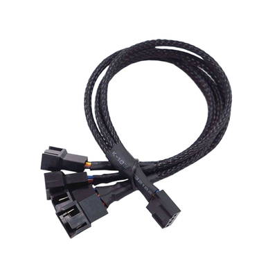 2.54mm Amp Pitch Connector Cable Assemblies Aluminium Foil Shielded Wire Harness dla wentylatora PC