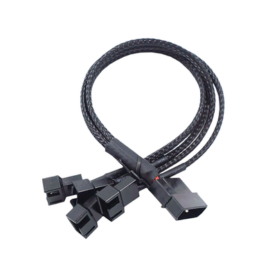 2.54mm Amp Pitch Connector Cable Assemblies Aluminium Foil Shielded Wire Harness dla wentylatora PC