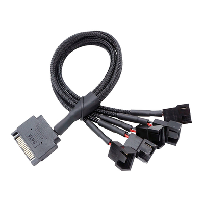 2.54mm Amp Pitch Connector Cable Assemblies Aluminium Foil Shielded Wire Harness dla wentylatora PC