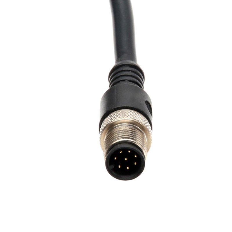 Kabel elektryczny pod kątem prostym z wodoodpornym złączem M12 2-pinowym 3-pinowym 4-stykowym IP67