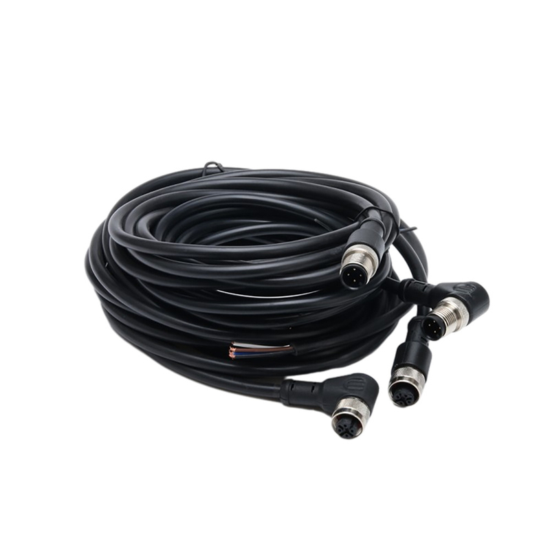Proste, wodoodporne kable pigtailowe z pojedynczym zakończeniem i płaszczem PVC 1M BK 4C × AWG22