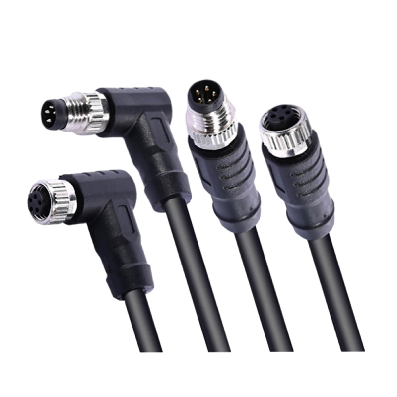 IP67 Wodoodporny kabel Kabel łączący M8 5-pinowy żeński listwa osłonowa Kable z płaszczem z PVC Skuter elektryczny
