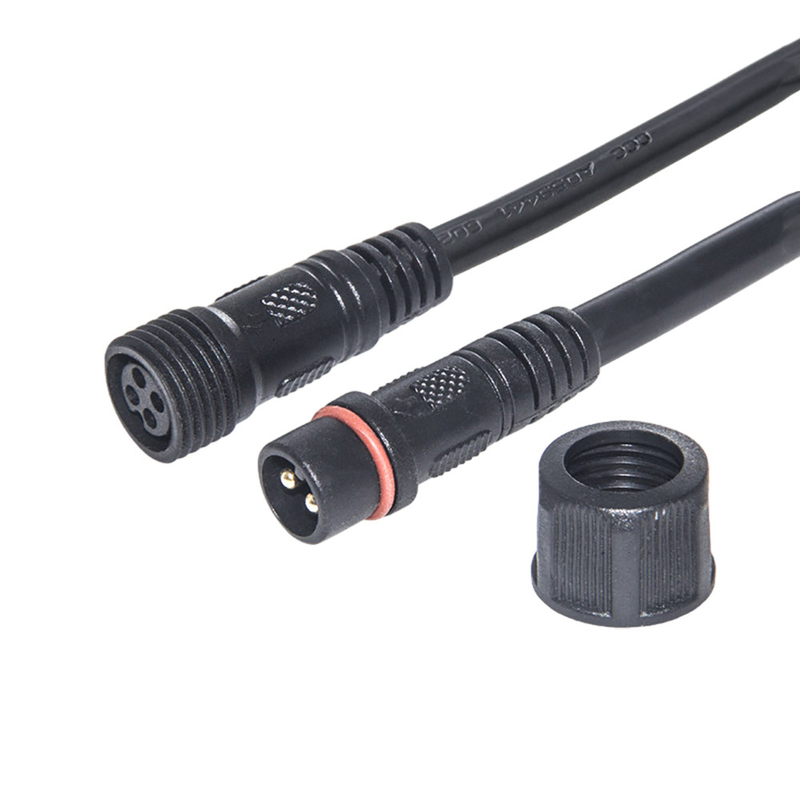 Czarny kolor M14 M21 Wodoodporny kabel zasilający Męski na żeński płaszcz z PVC