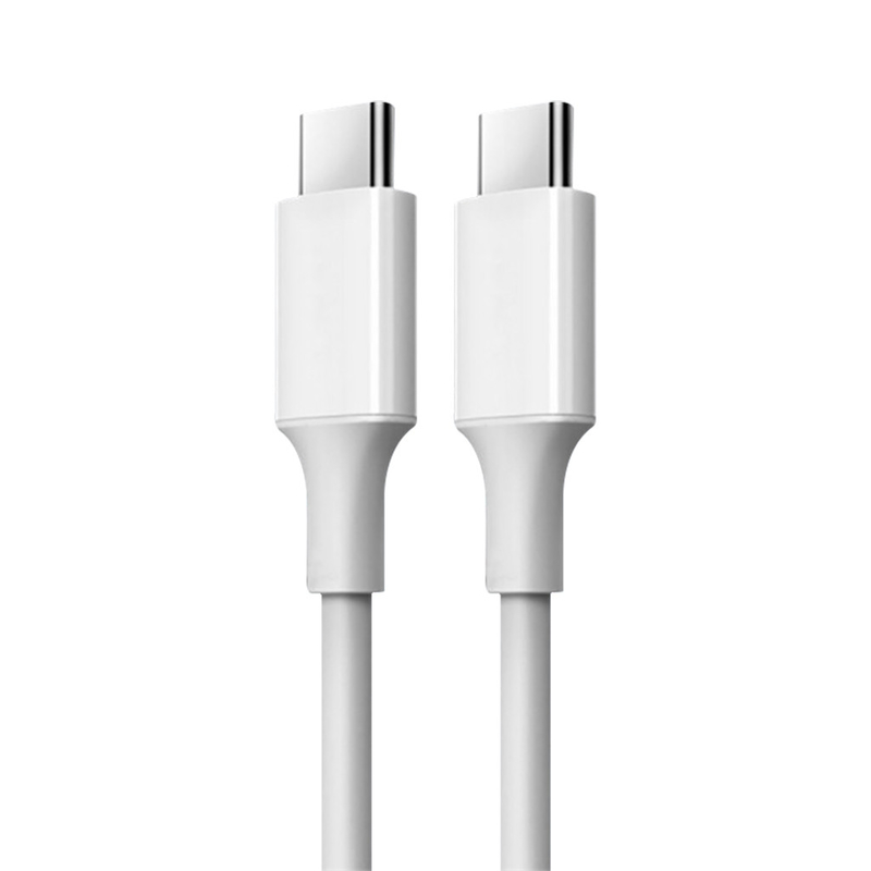 Kabel szybkiego ładowania USB C do C w kolorze białym z płaszczem z PVC 20V 3A 60W