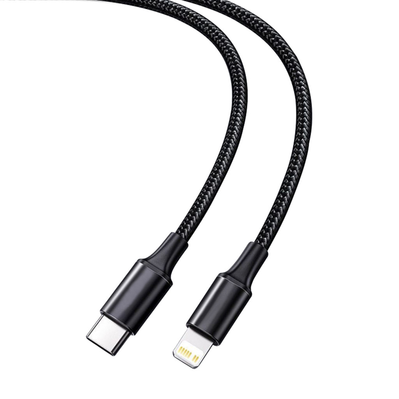 Kabel USB do szybkiego ładowania w kolorze czarnym z oplotem nylonowym Szybkość transferu 10 Gb / s