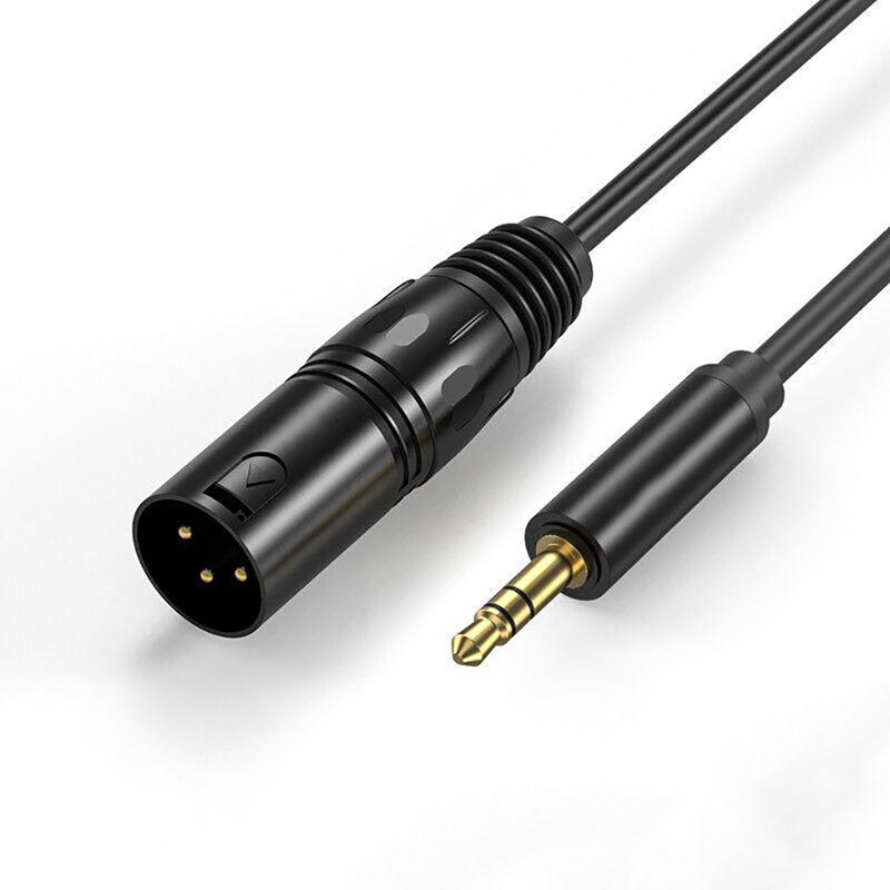 Dostosowany kabel spiralny 3,5 mm Jack 7-pinowy XLR męski na żeński 3-pinowy XLR do audio wideo