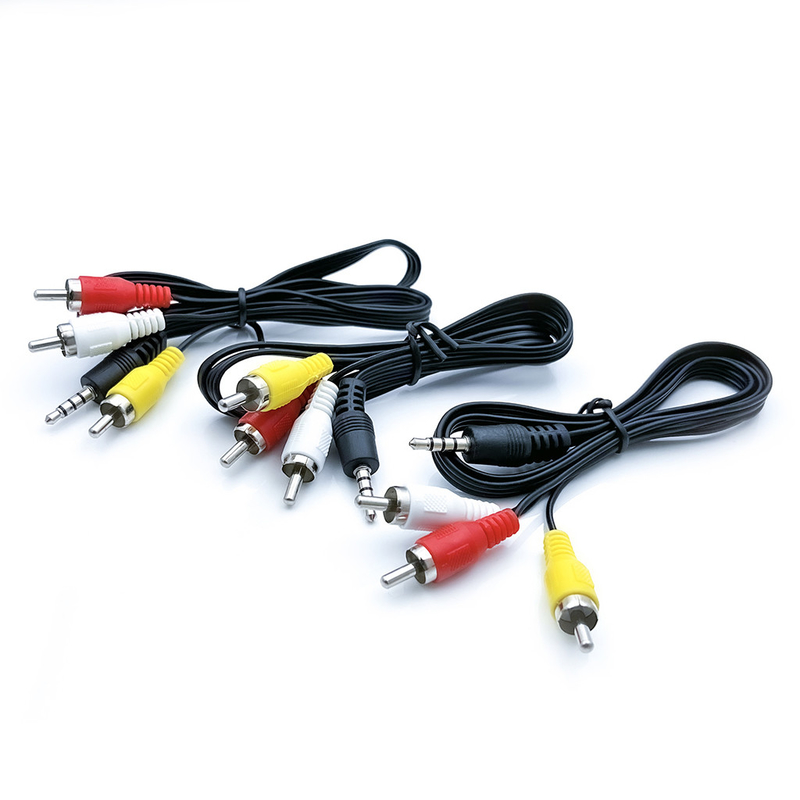 20m kable audio wideo 3 RCA na 3 RCA z męskim adapterem wtyczki konwerter audio