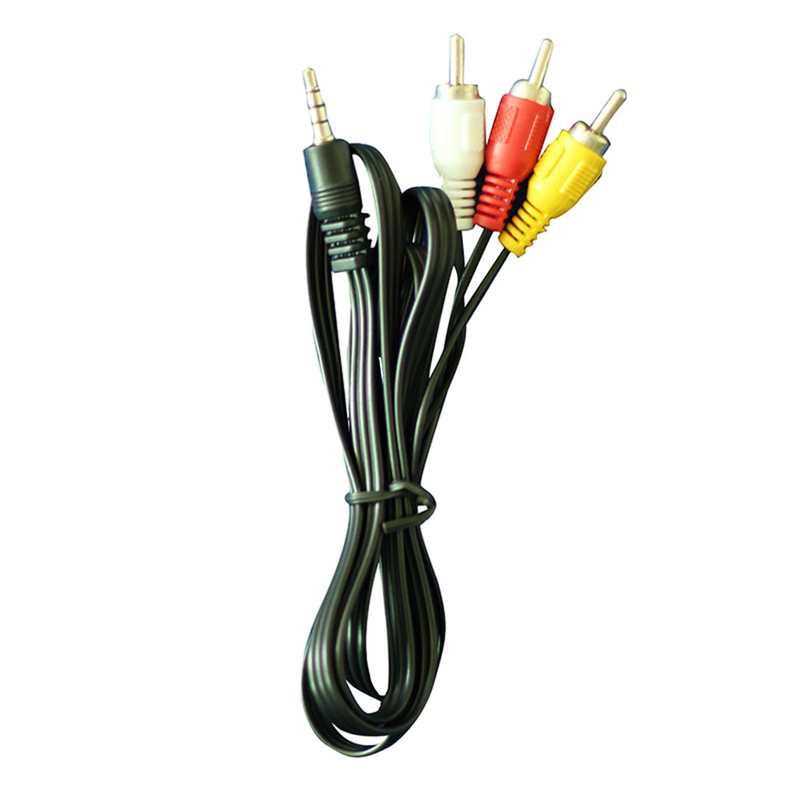 1 metr kable audio wideo czerwony żółty biały kolor DC 3,5 mm do magnetowidu telewizyjnego