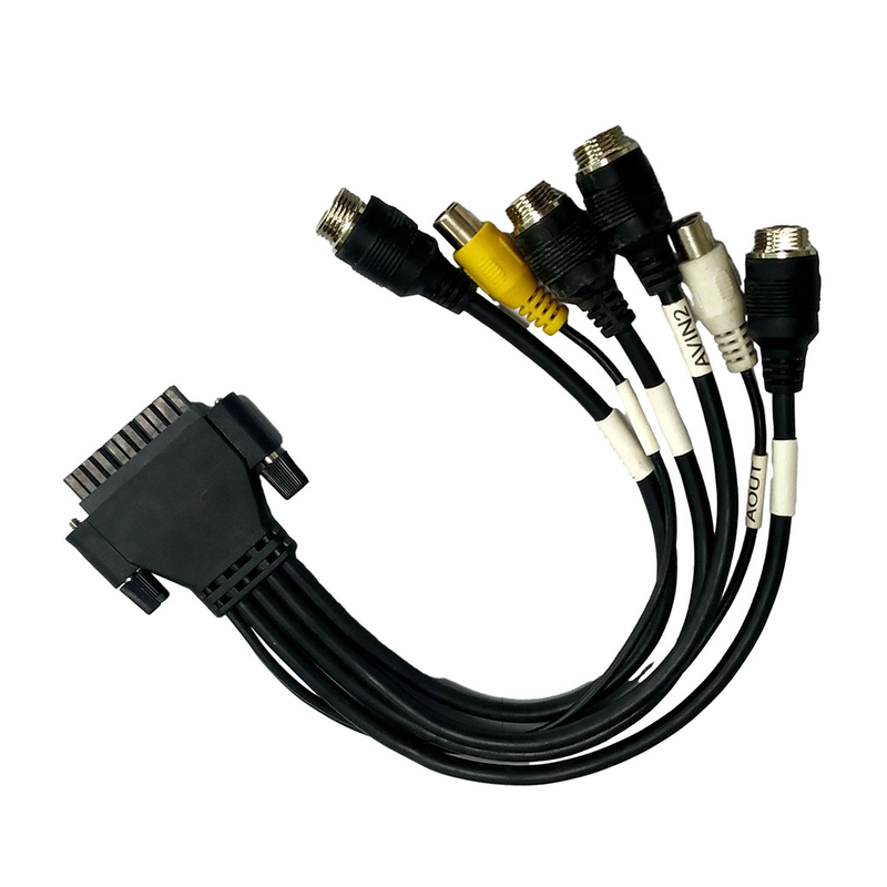 Dostosowane zespoły kabli M12 do RCA Overmolding Śruba blokująca kolor czarny
