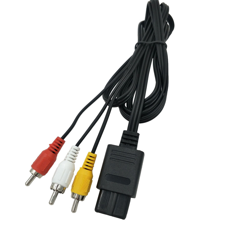 Kabel audio-wideo Gamecube o długości 6 stóp, przewód kompozytowy AV do konsoli Nintendo 64 N64