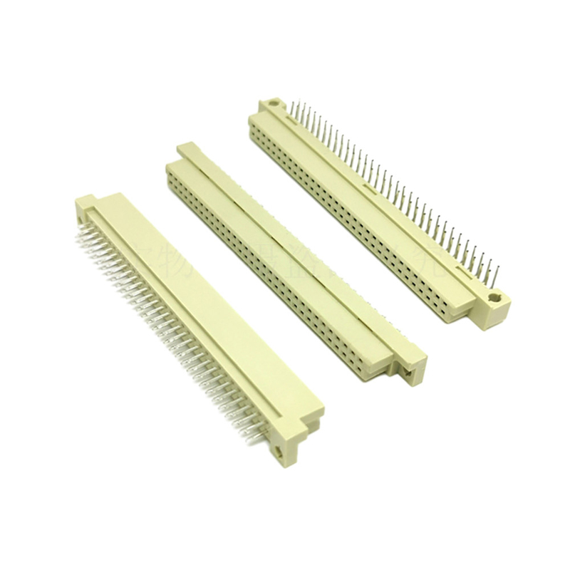 Din41612 2,54 mm Pitch DIN Connector 48 Pin Female 3 rzędy Soket typu C przez otwór Pionowy tacki pakowania